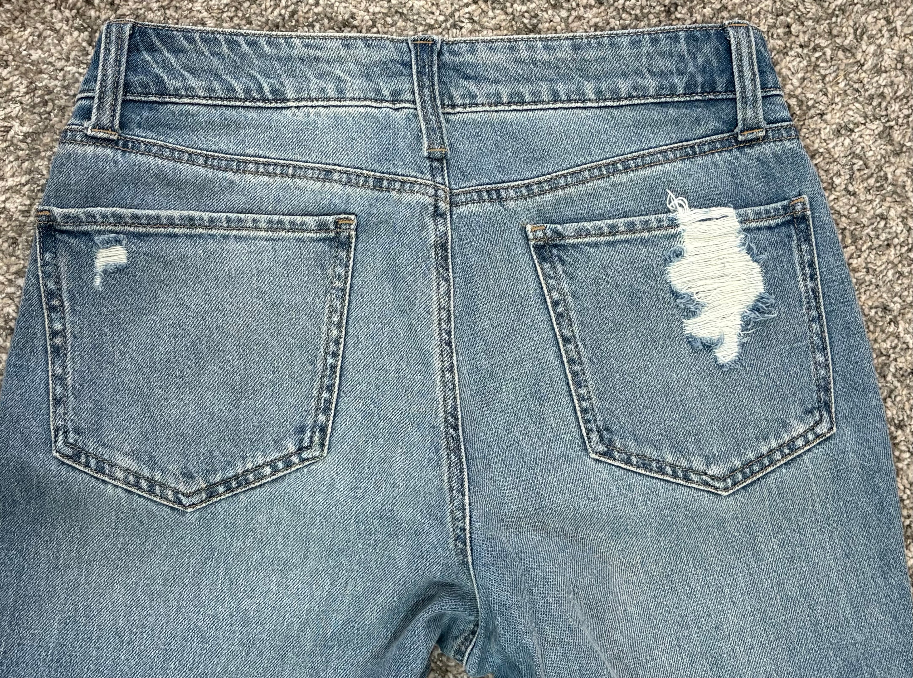 Patchy Wide Leg Crop Jeans