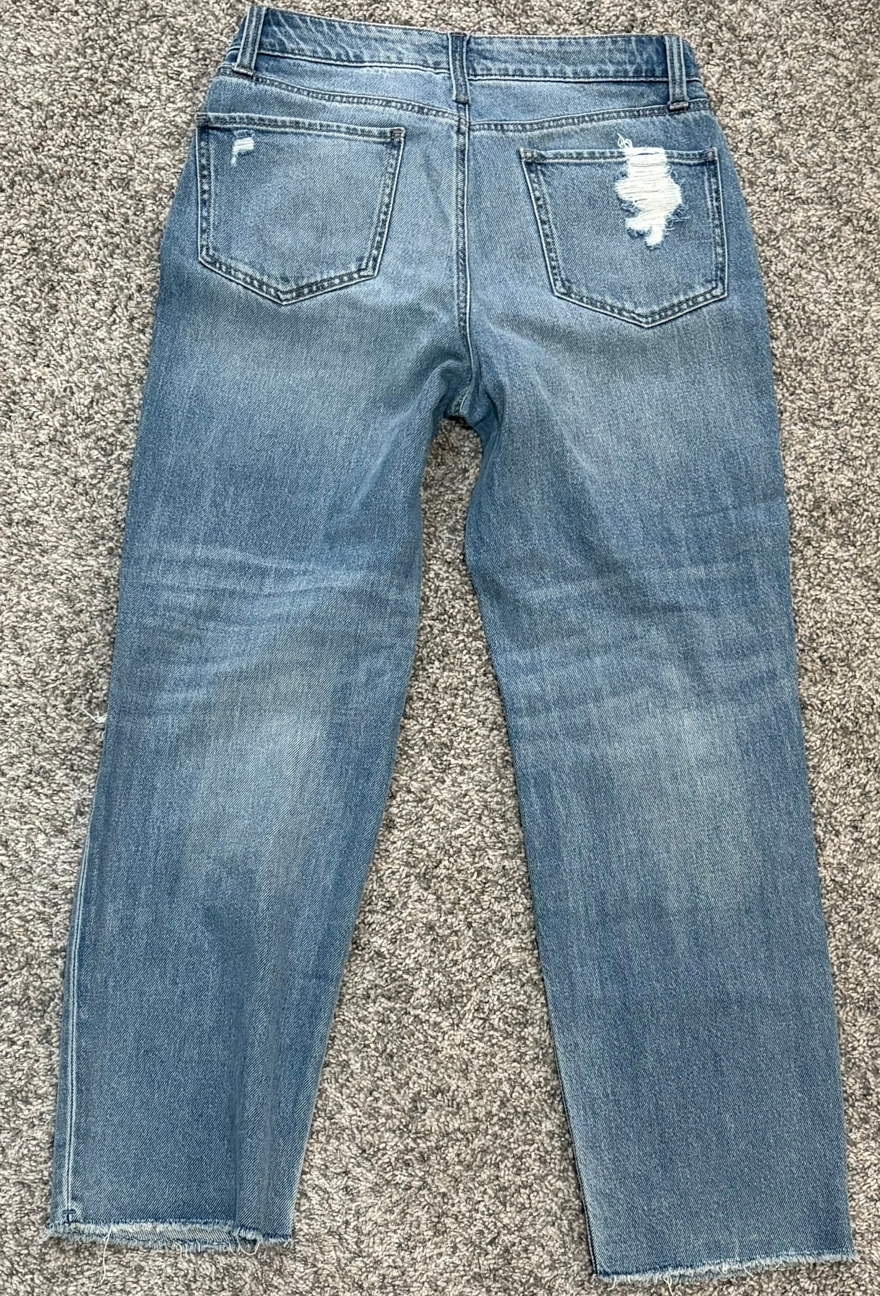 Patchy Wide Leg Crop Jeans