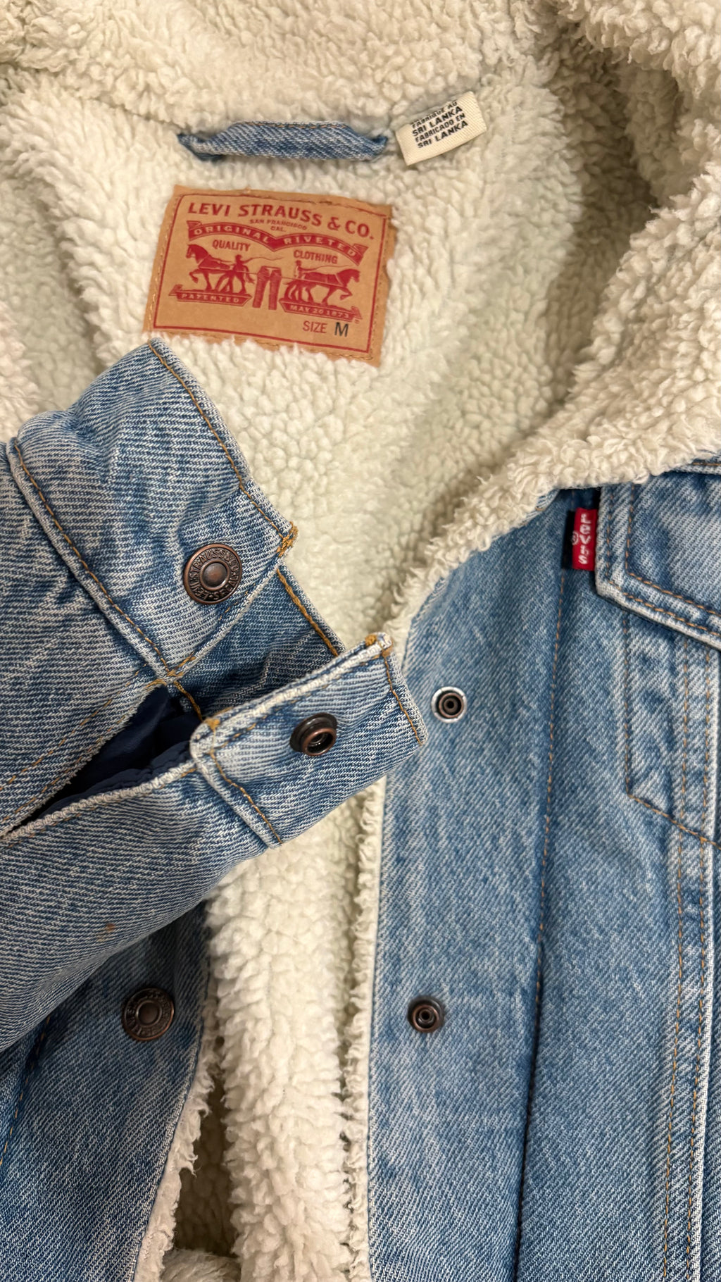 Levi’s Jacket with White Sherpa